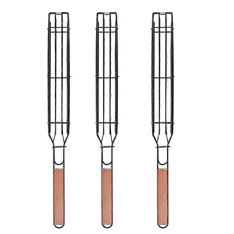 Set Mit 3 Grillkörben Aus Edelstahl