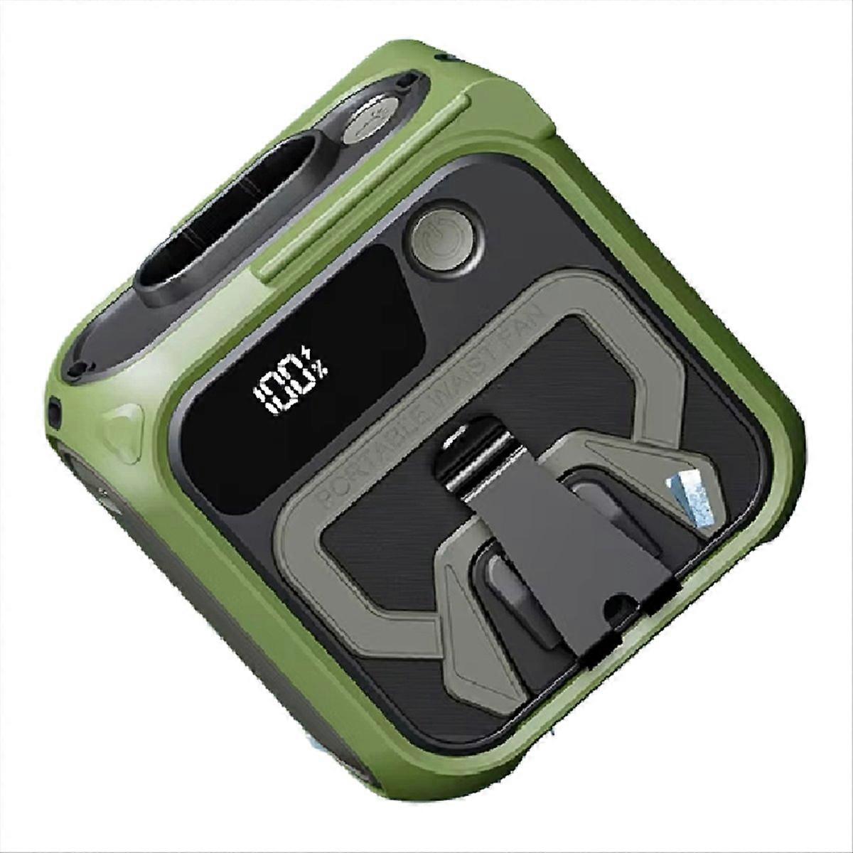 Tragbarer 10.000-mah-ventilator, Mini-format, 5 Geschwindigkeitsstufen, Usb-aufladbar, Gürtelclip, Powerbank Für Den Außenbereich, Umweltfreundlich