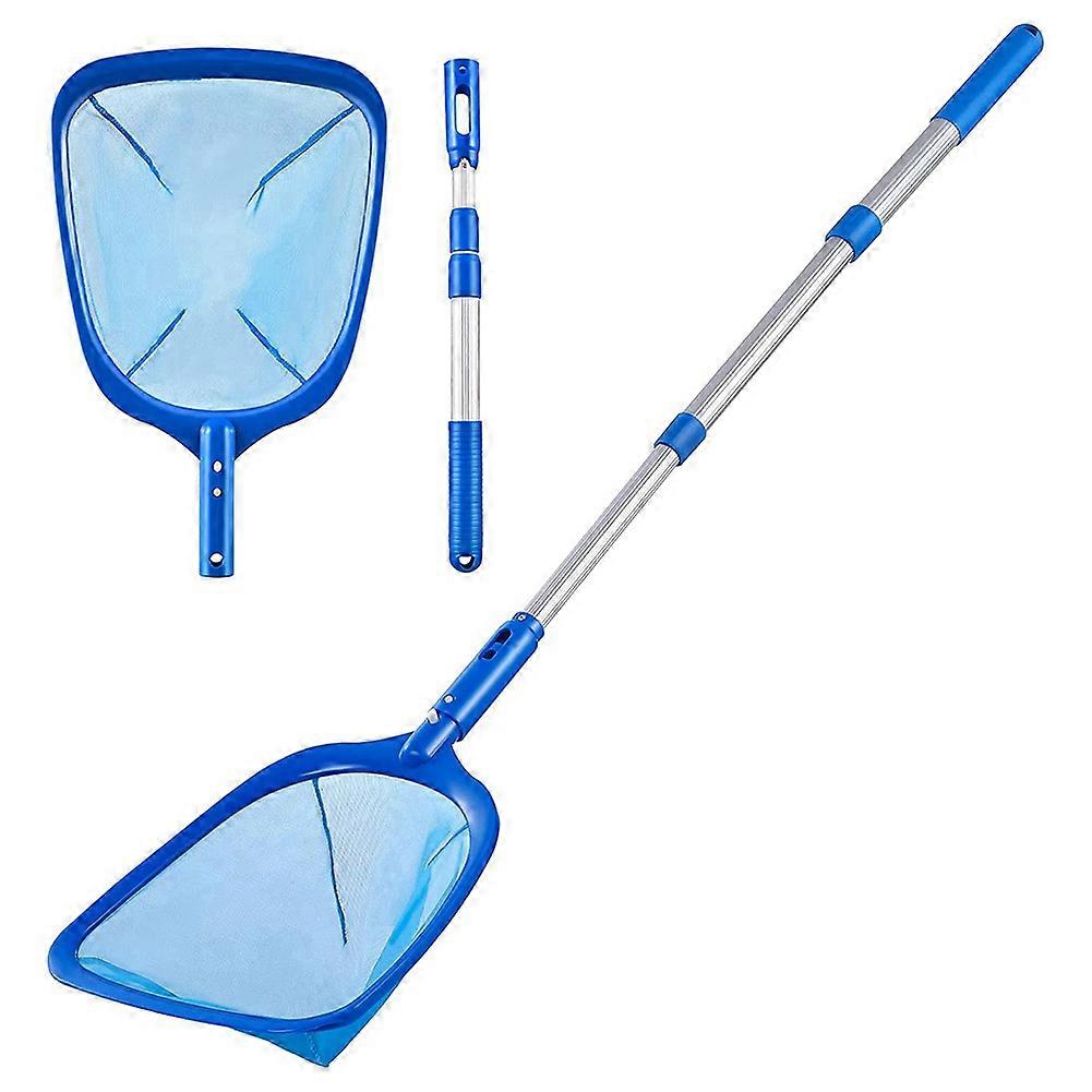 Poolskimmer Mit 3-teiligem Griff, Feinmaschenskimmer, Teleskopgriff, Ultradünner Poolskimmer