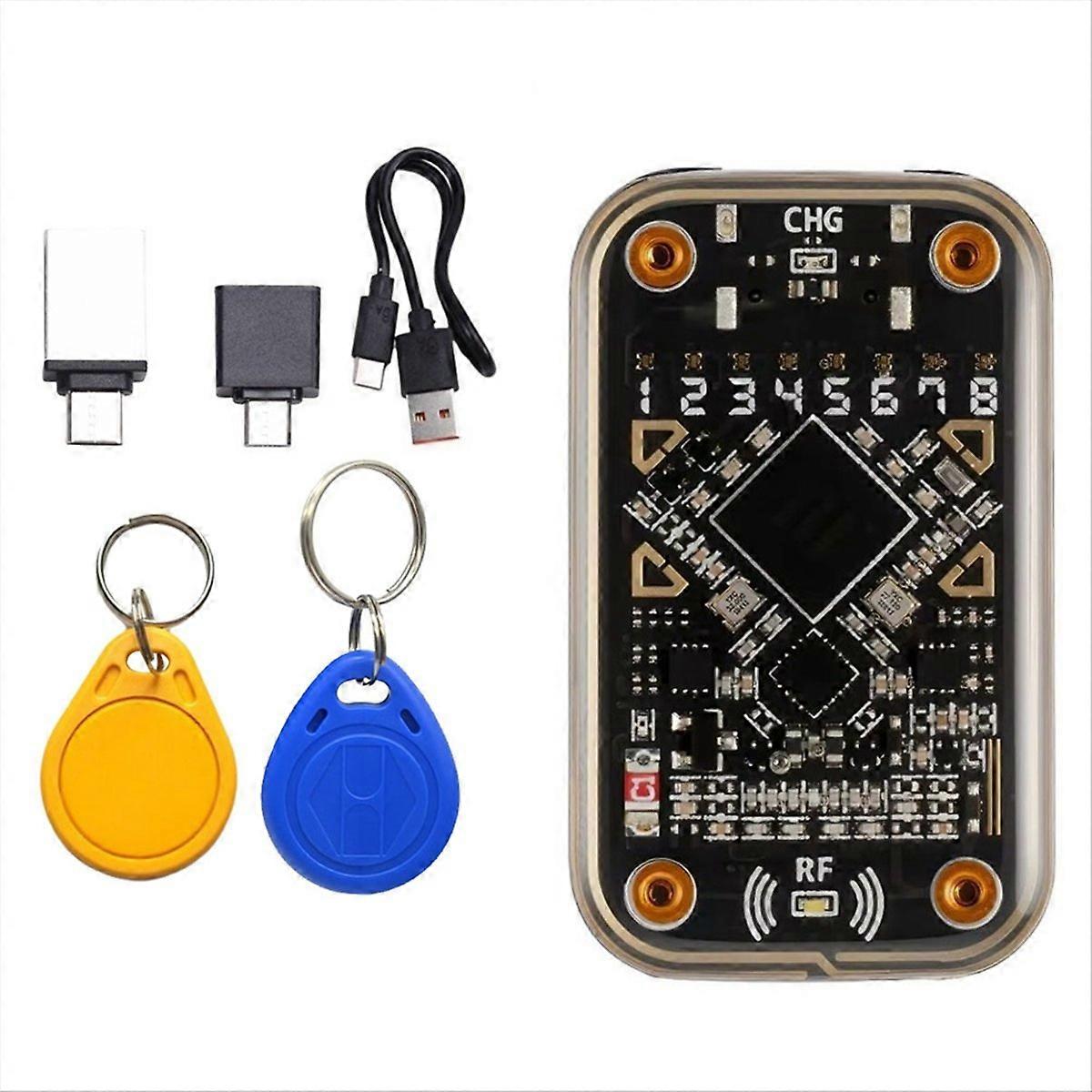 Chameleon Ultra Kontaktloser Smartcard-emulator, Rfid-chip-lesegerät + Nfc-kompatibler Cuid/t5577-schlüsselanhänger (lesen/schreiben)
