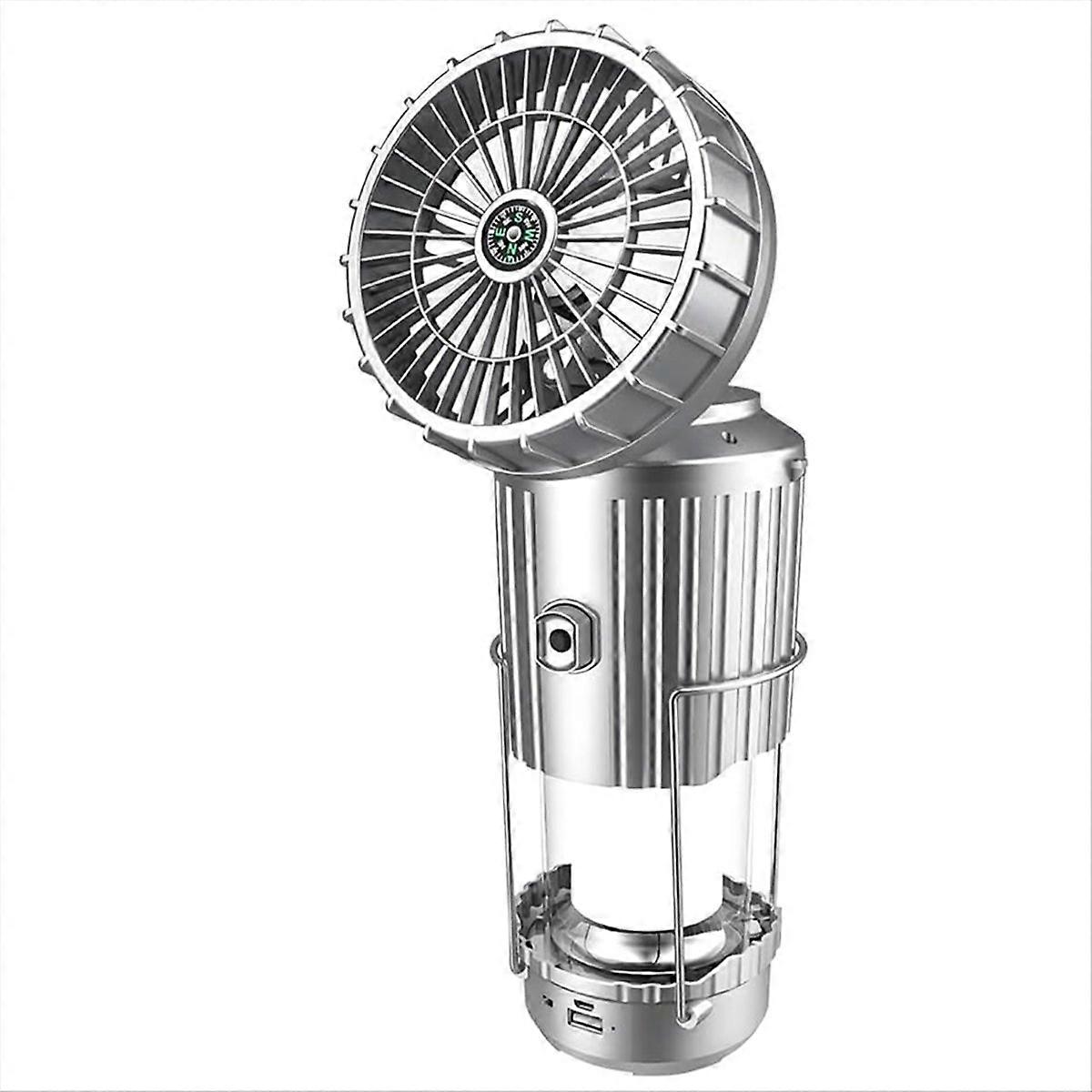 Solarbetriebener Campingventilator Mit Faltbarer Laterne, Usb-aufladbar Und Solarbetrieben, Hängende Notleuchte Für Campingzelte.