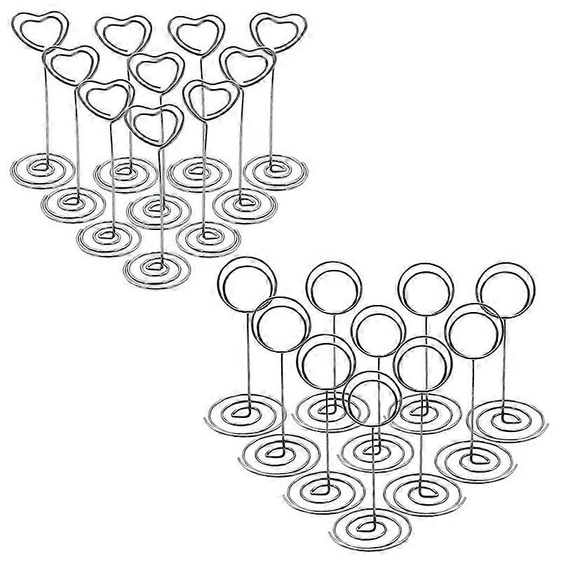 Set Mit 20 Tischkartenhaltern Aus Metall Mit Memo-clips Für Tischnummern Bei Hochzeiten