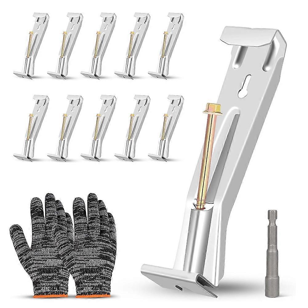 Packung Mit 10 Unsichtbaren Dachrinnenhaken Inklusive Schrauben Und Rostfreien Clips Für 5-zoll-k-typ-aluminiumdachrinnen Zur Reparatur Durchhängender Dachrinnen.