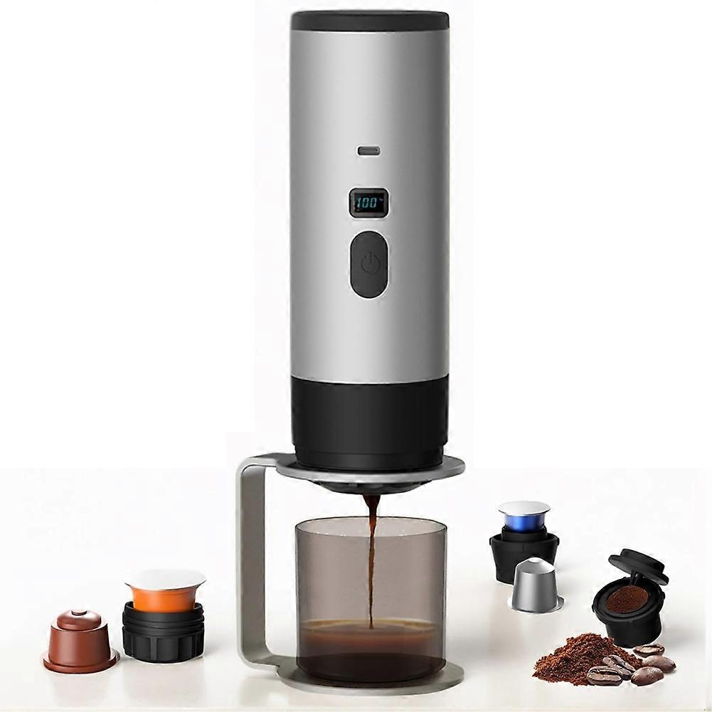 3-in-1 Tragbare Kaffeemaschine Für Unterwegs, Mini-espressomaschine, Selbstheizend Für Auto, Wandern, Camping Und Büro.