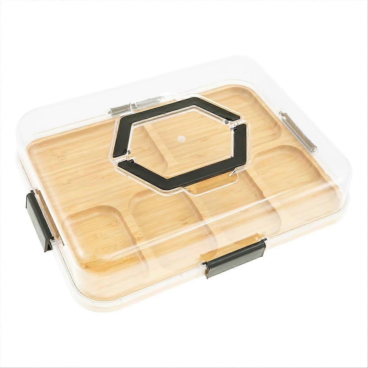 Käsebrett Mit Transparentem Deckel, Tragbares Reise-käsebrett, Wurst- Und Käsebox, Schneidebrett Für Küche Und Haushalt, Ideales Geschenk
