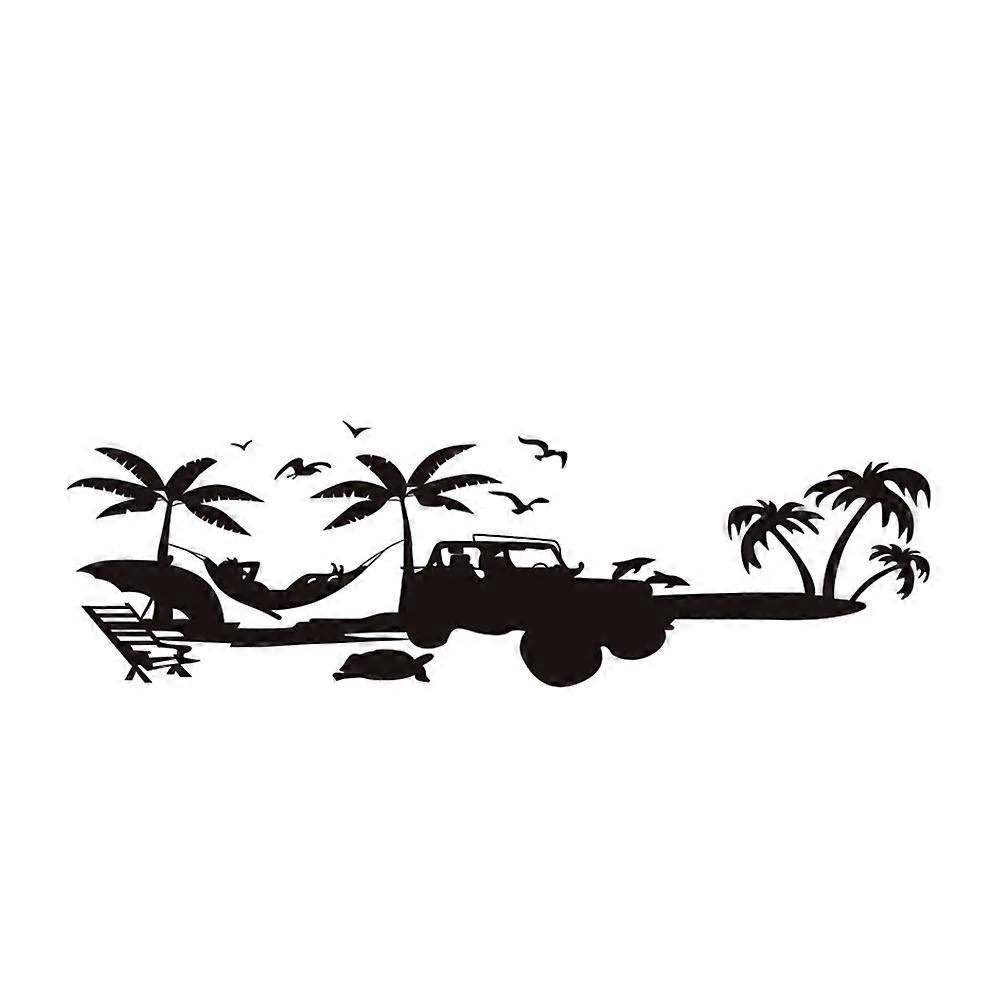 Dekorativer Aufkleber Für Armaturenbrett Und Handschuhfach, Strandlandschaft-design, Vinyl, Für Jeep Wrangler Jl Gladiator Jt 2018-2023