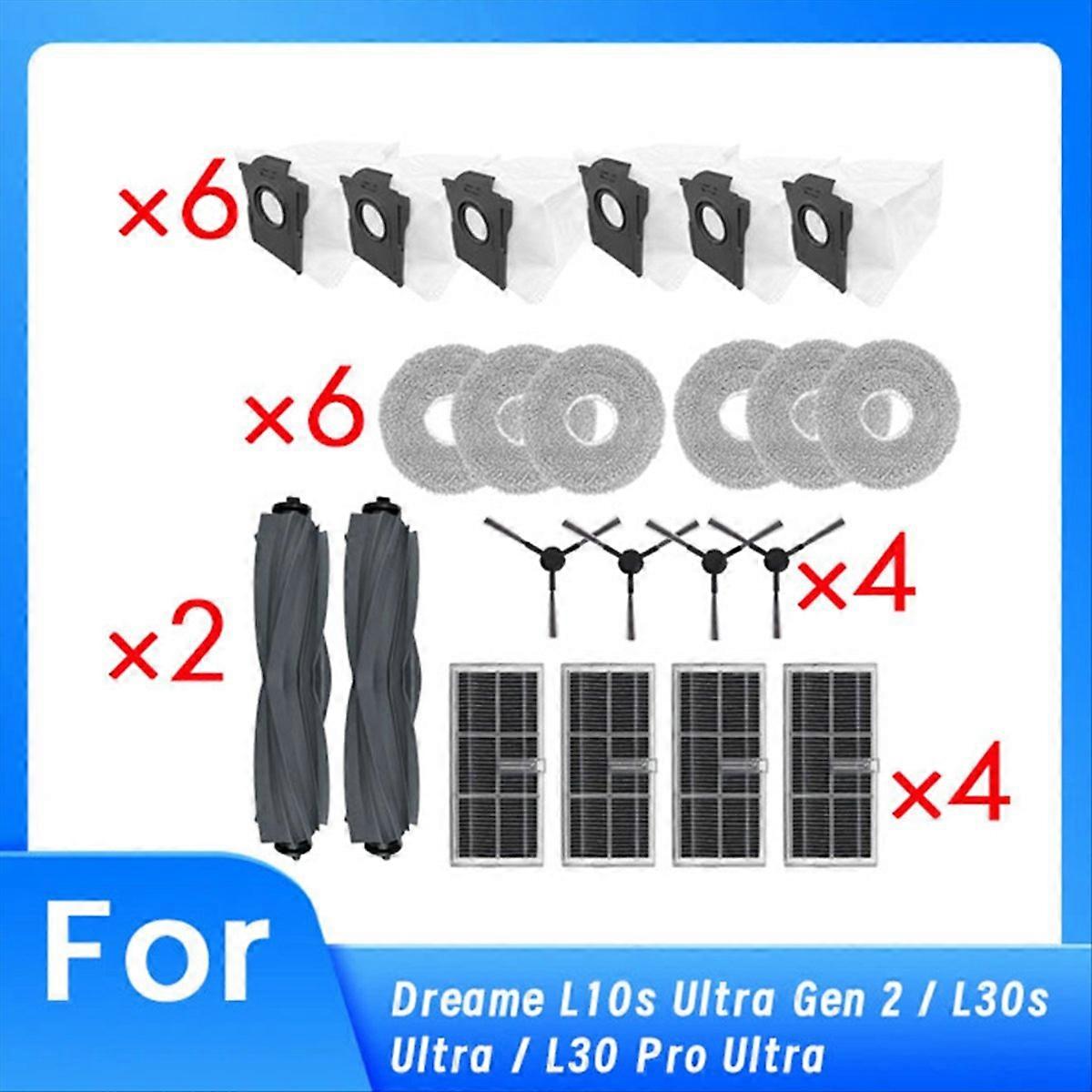 22-teiliges Set Für Den Saugroboter L10s Ultra Gen 2 / L30s Ultra / L30 Pro Ultra: Hauptbürste, Filter Und Staubbeutel.