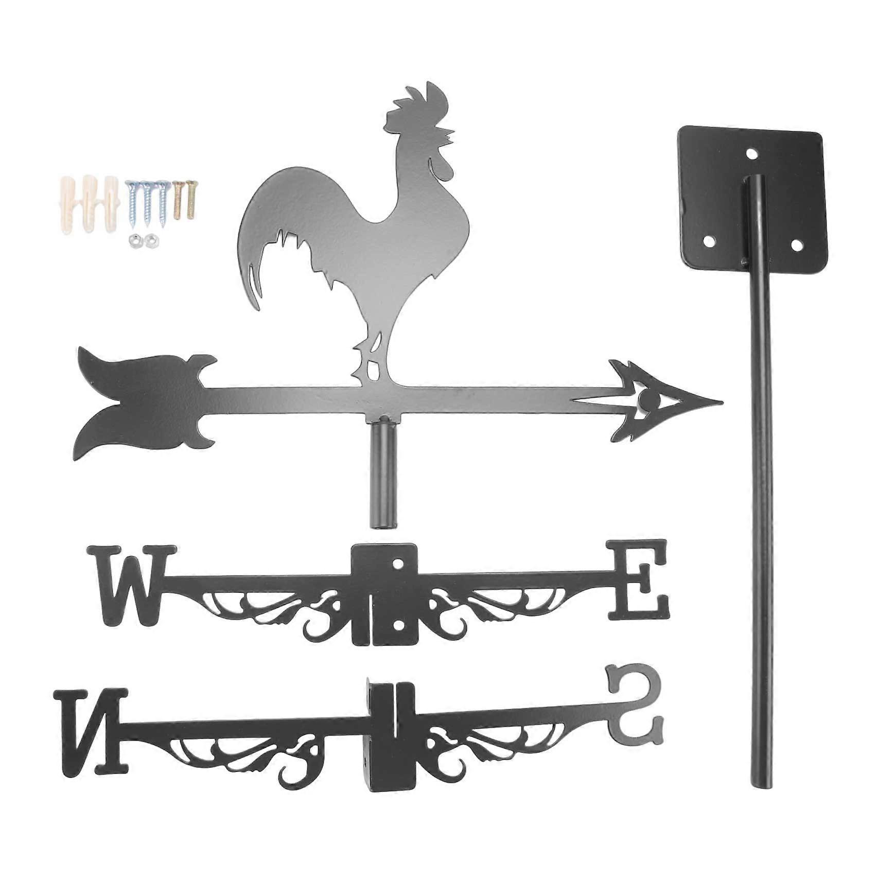 Wetterfahne In Form Eines Hahns – Retro-hahn-silhouette – Dekorativer Windrichtungsanzeiger Für Garten Oder Bauernhof
