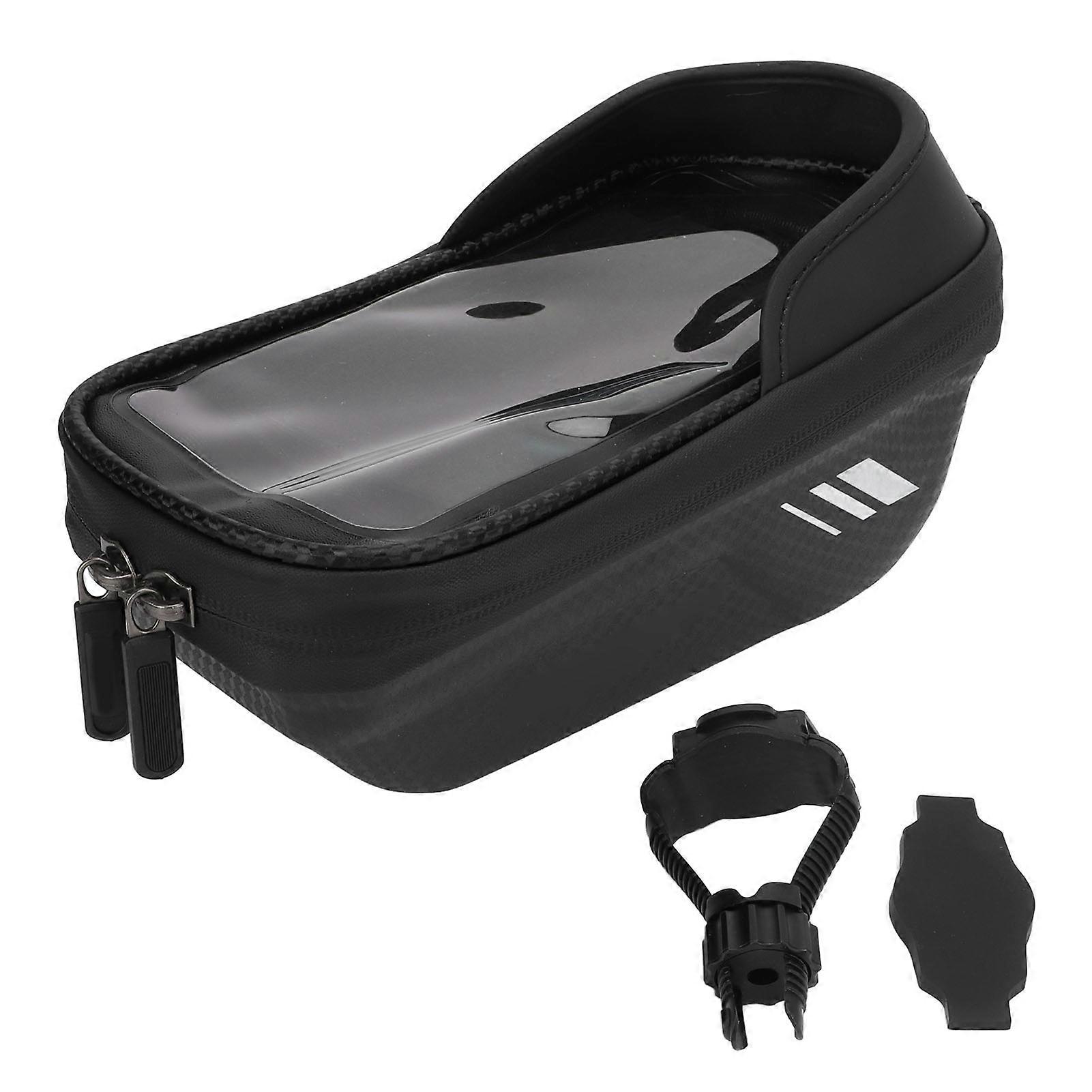 Wasserdichte Eva-tpu-lenkertasche Für Fahrräder, Wasserdichte Touchscreen-halterung Für 7-zoll-smartphones, Robuste Tasche Mit Reißverschluss Und Sonnenblende, Universelle Befestigung Für Fahrräder.