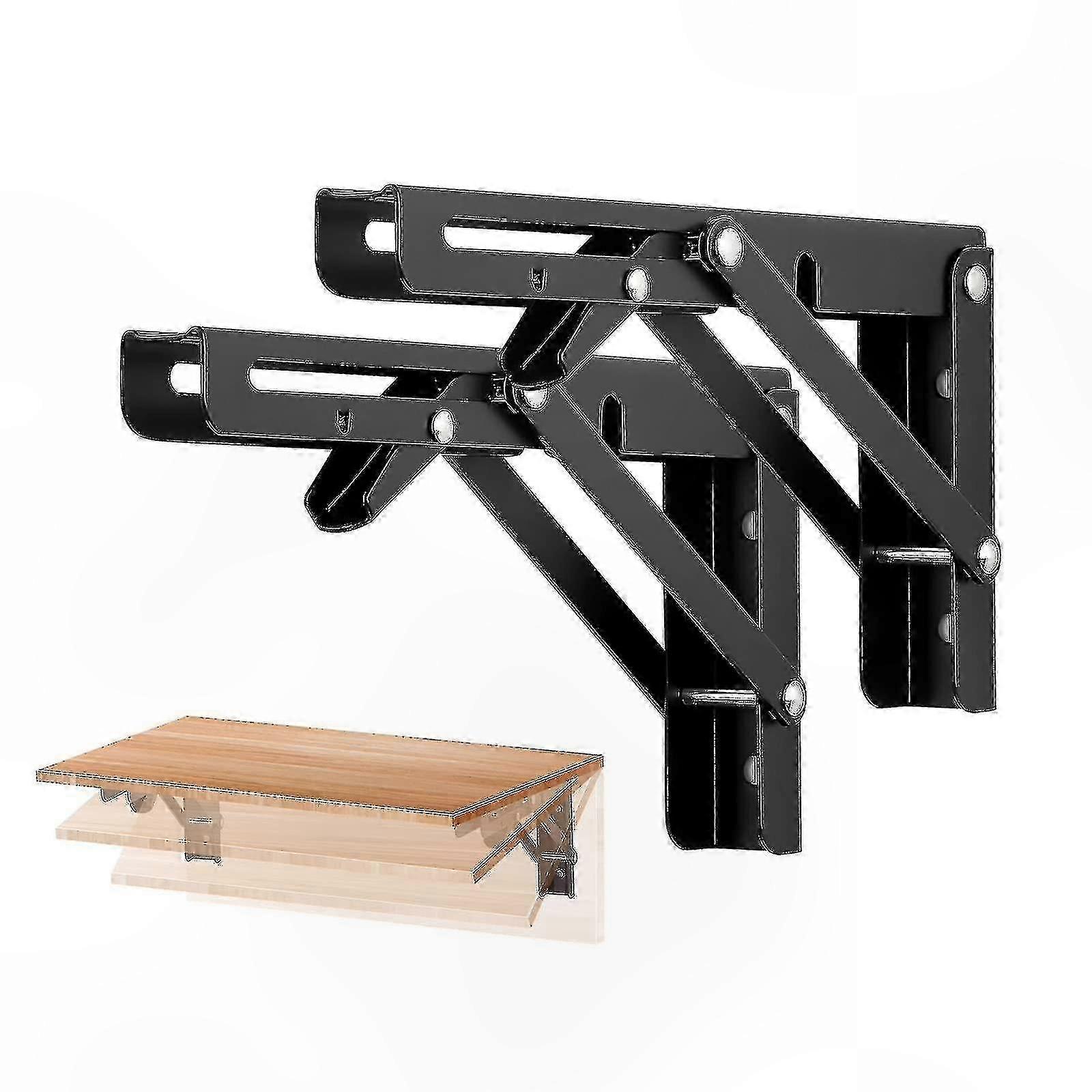 Robuste, Wandmontierte Regalhalterung, 8 Zoll (ca. 20 Cm), Klappbar, Set Mit 2 Ausziehbaren Halterungen Und Sicherer Befestigung