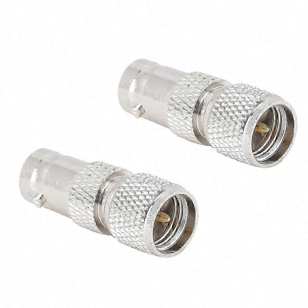 2 Hf-koaxialadapter, Bnc-buchse Auf Mini-uhf, Vernickelte Messingstecker, 2er-set