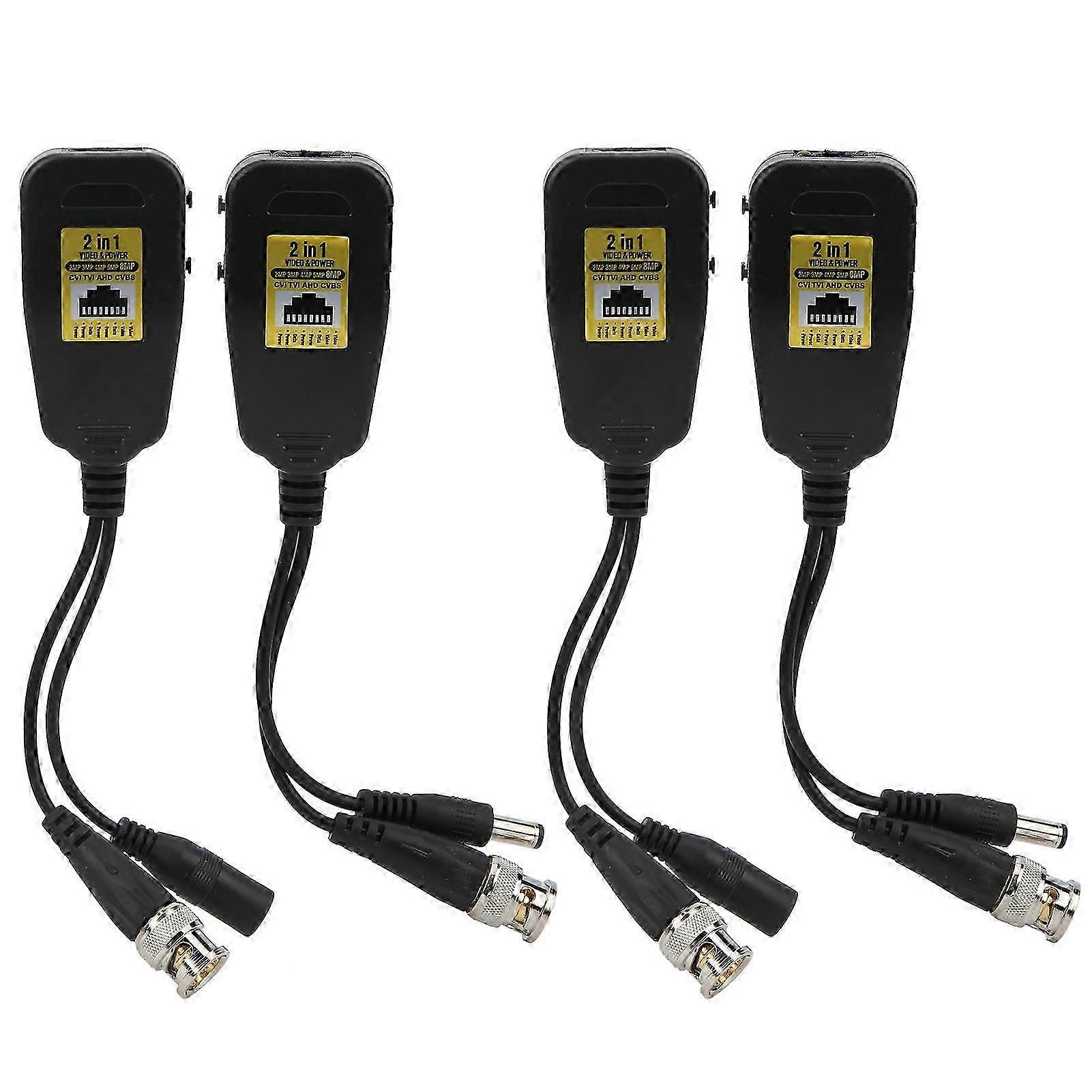4-teiliger Hd-video-transmitter Mit Blitzschutz, Balun Rj45 2-in-1 Hdcvi/tvi/ahd/cvbs 2-8 Mp