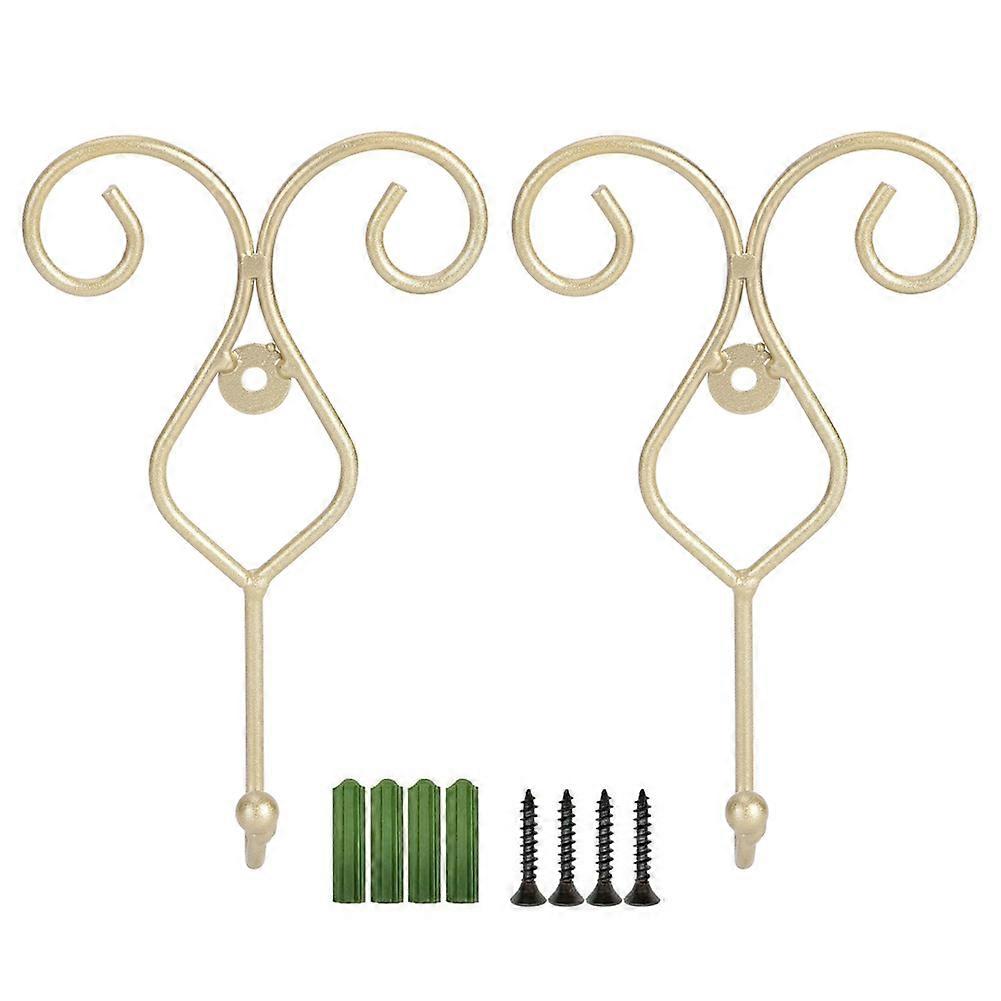 2 Wandhaken Für Bad, Küche Und Tür – Vielseitiger Halter Für Handtücher, Kleidung, Hüte Und Bilder, Metalloptik, 2er-set