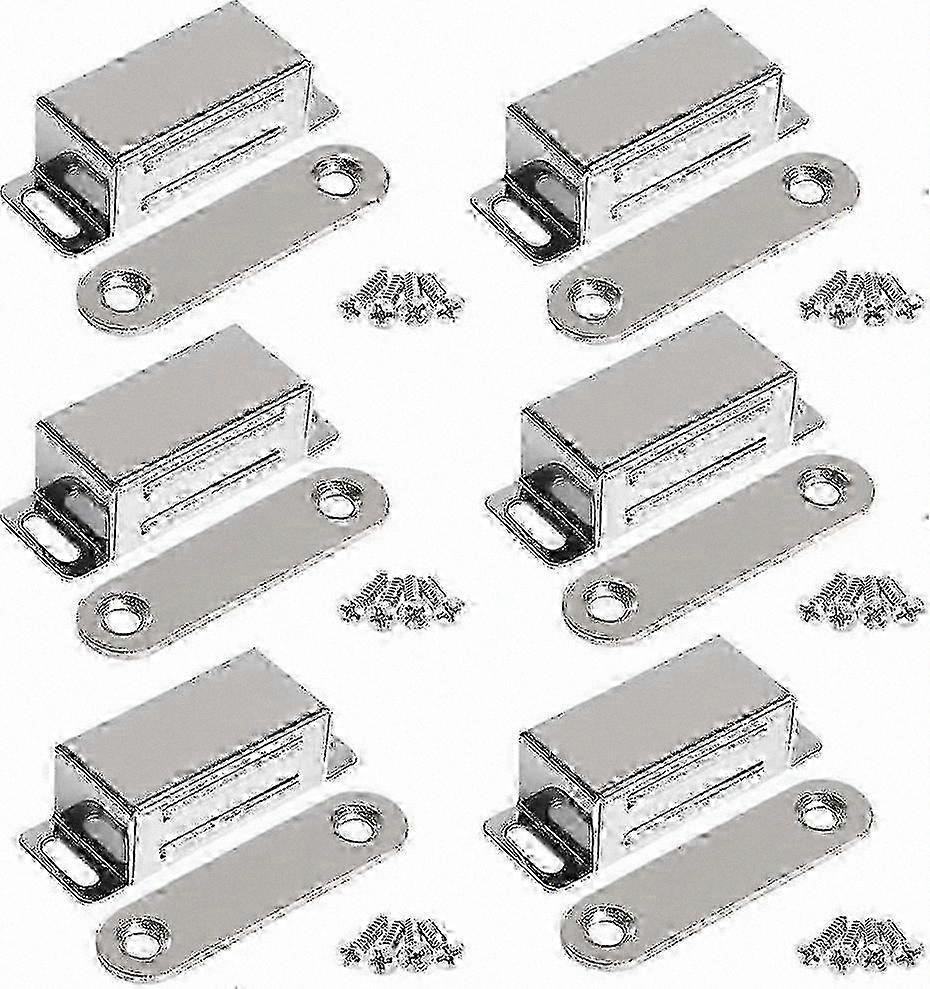 Hochleistungs-magnethaken Für Schranktüren, 10 Kg Zugkraft, Edelstahl Mit Schrauben, 6er-pack.