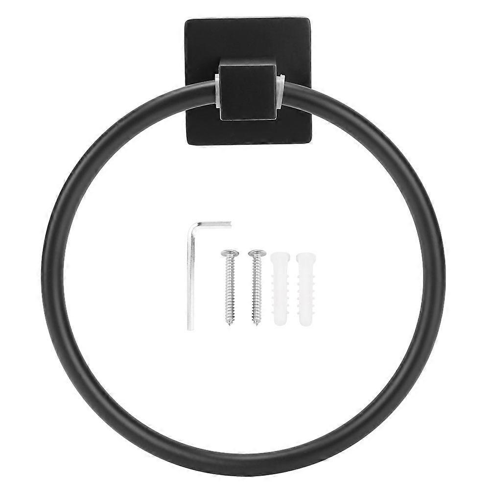 Robuster, Wandmontierter Handtuchhalter, Runder Edelstahlring, Handtuchhalter Fürs Badezimmer, Fester Haken, Langlebige Beschläge, Verchromt, 1 Stück