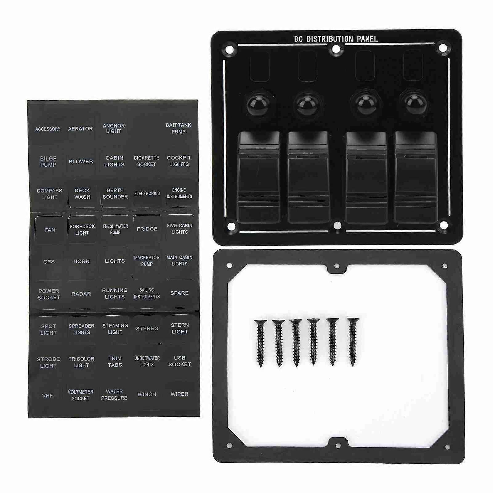 4-funktions-wippschalter 12-24v Ip66 Wasserdicht Mit Led-anzeige Für Wohnmobile, Geländewagen, Motorräder, Boote, Utvs Und Jeeps.