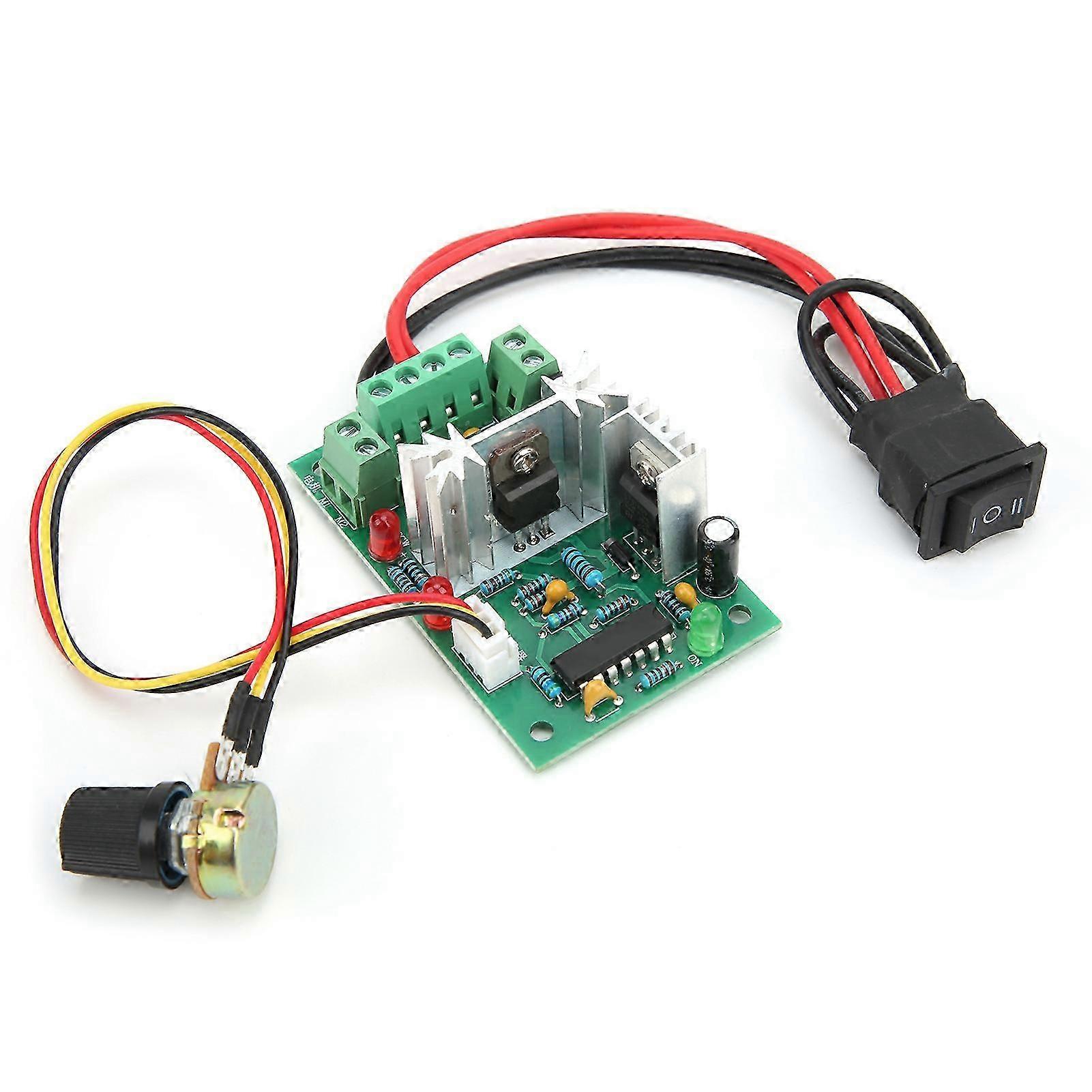 Pwm-drehzahlregler Für Gleichstrommotoren, Reversibles 10v/12v/24v/36v-reglermodul, Drehrichtungsregler (im Uhrzeigersinn/gegen Den Uhrzeigersinn), Einstellbarer Schalter