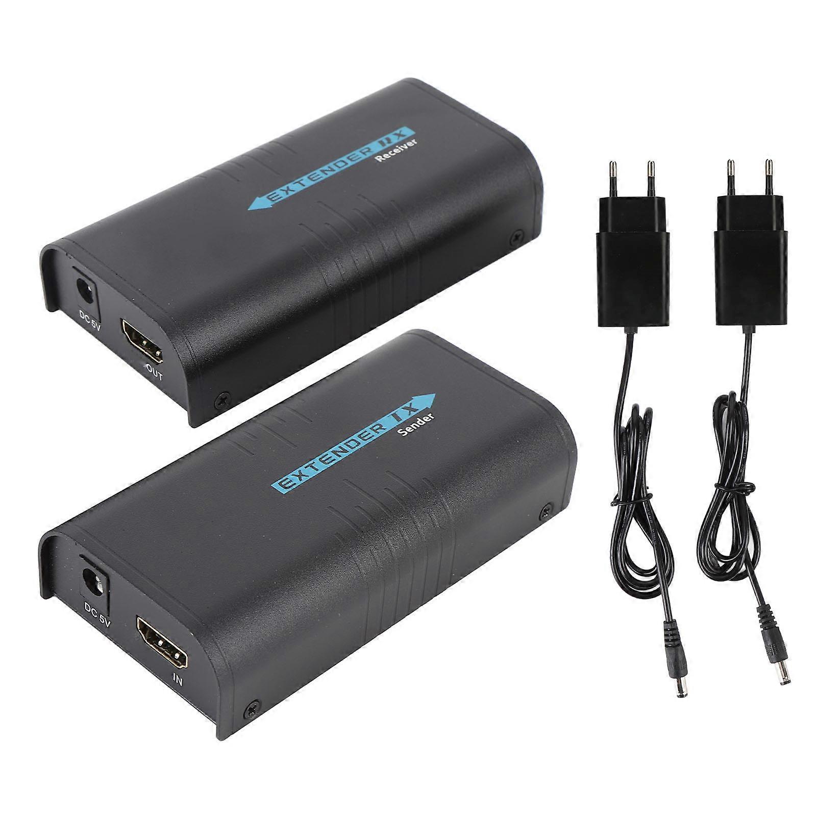 Hdmi-ethernet-extender Über Cat5/cat6, 1080p Hd 200m Transceiver, Multimedia-übertragungsset Für Audio-video-signale