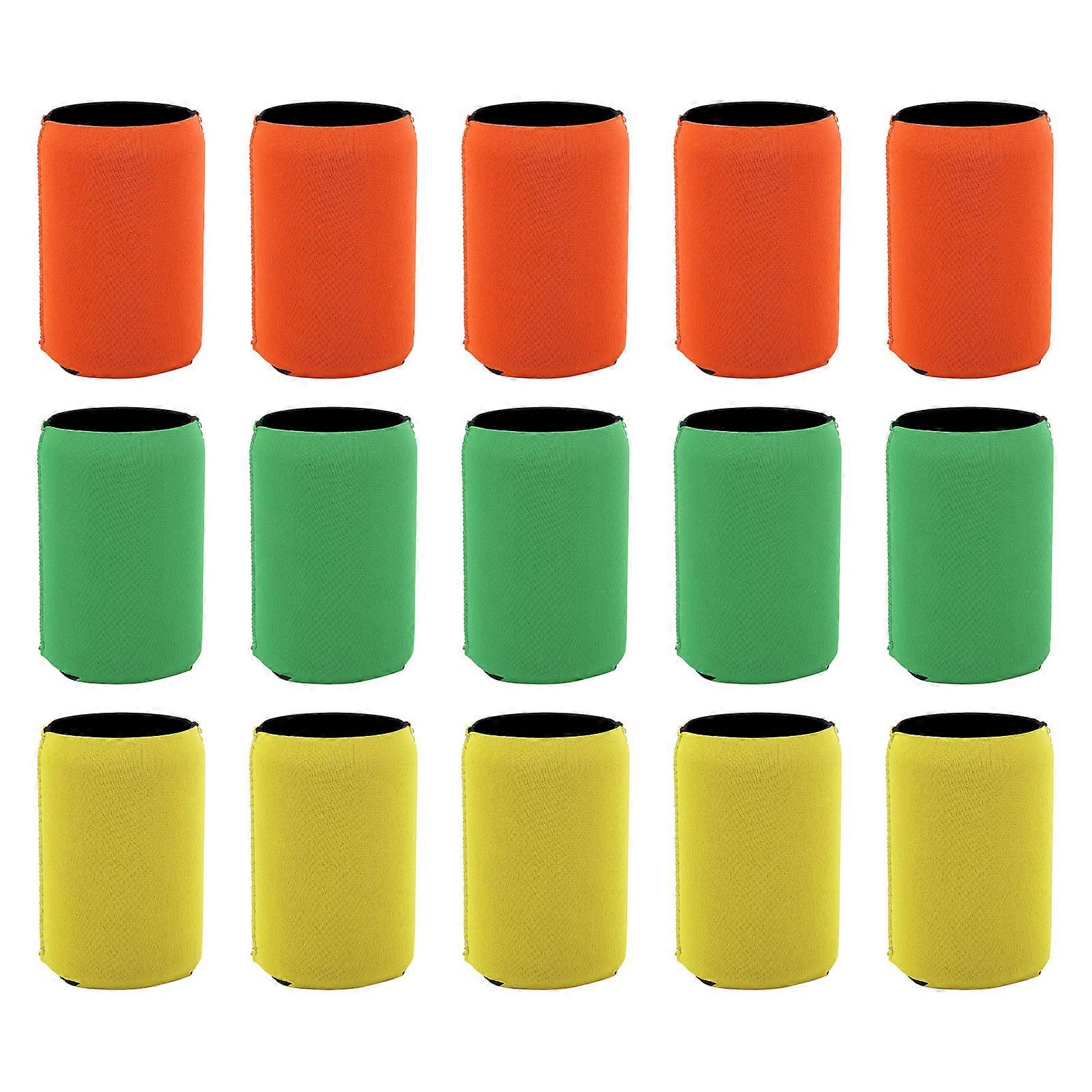 Packung Mit 15 Isolierenden Hüllen Für Bierdosen, Wiederverwendbare Neoprenhüllen, Kälteschutz Für Partys Und Outdoor-aktivitäten