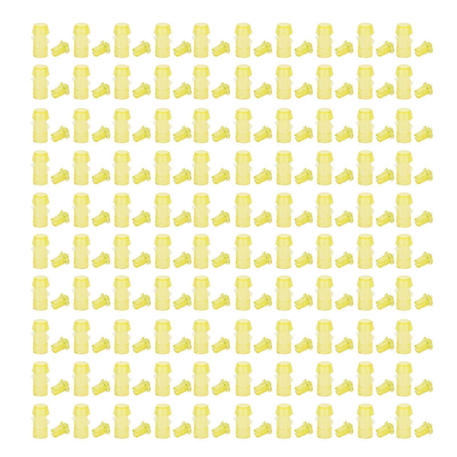 100 Stück 5 Mm Gelbe Led-befestigungsringe, Kunststoffringe Für Kontrollleuchten, Lampenschirme Für Flugzeuglampen, Einbaurahmen