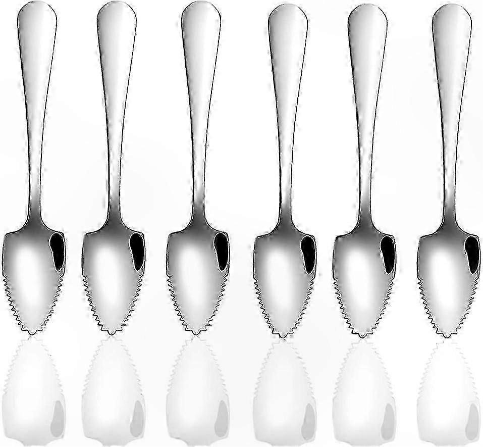 Set Aus 6 Dessertlöffeln Aus Edelstahl Für Obst Und Eiscreme, Polierte Oberfläche, Langlebiges Besteck, Elegantes Servieren, Für Den Täglichen Gebrauch, 6-teiliges Set.