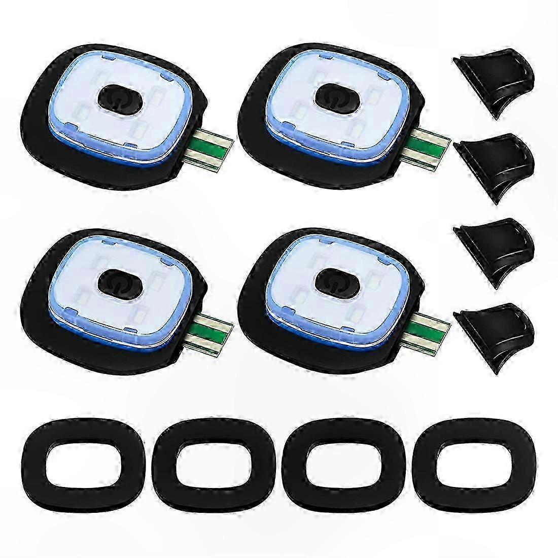 Wiederaufladbare Led-mütze Per Usb, 4er-set, Einstellbare Beleuchtungsmodi, Für Outdoor-aktivitäten