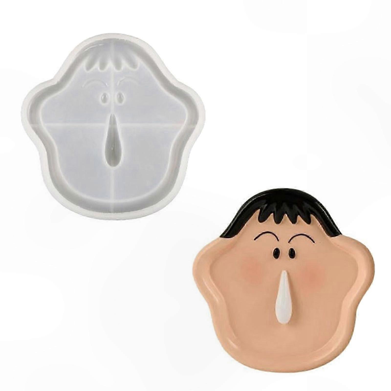 Brillen-nasen-cartoon-form, Tablett, Unregelmäßige Form, Untertassenform, Langlebiges Epoxidharz, Einzigartige Form, Handgefertigtes Dekor-ornament