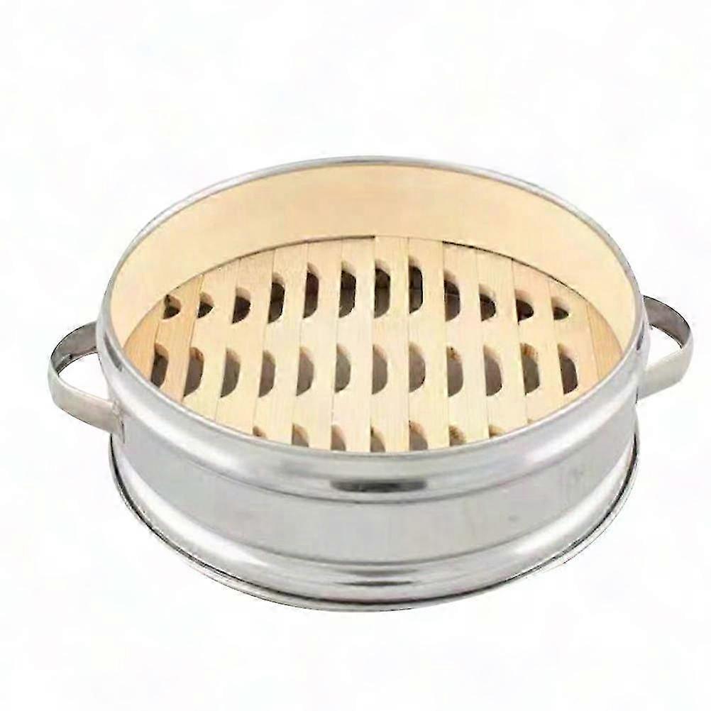 Dampfkorb Aus Edelstahl Mit Zwei Griffen, 22 X 22 X 7 Cm, Mit Wasserauffangbehälter, 1 Stück Für Die Küche