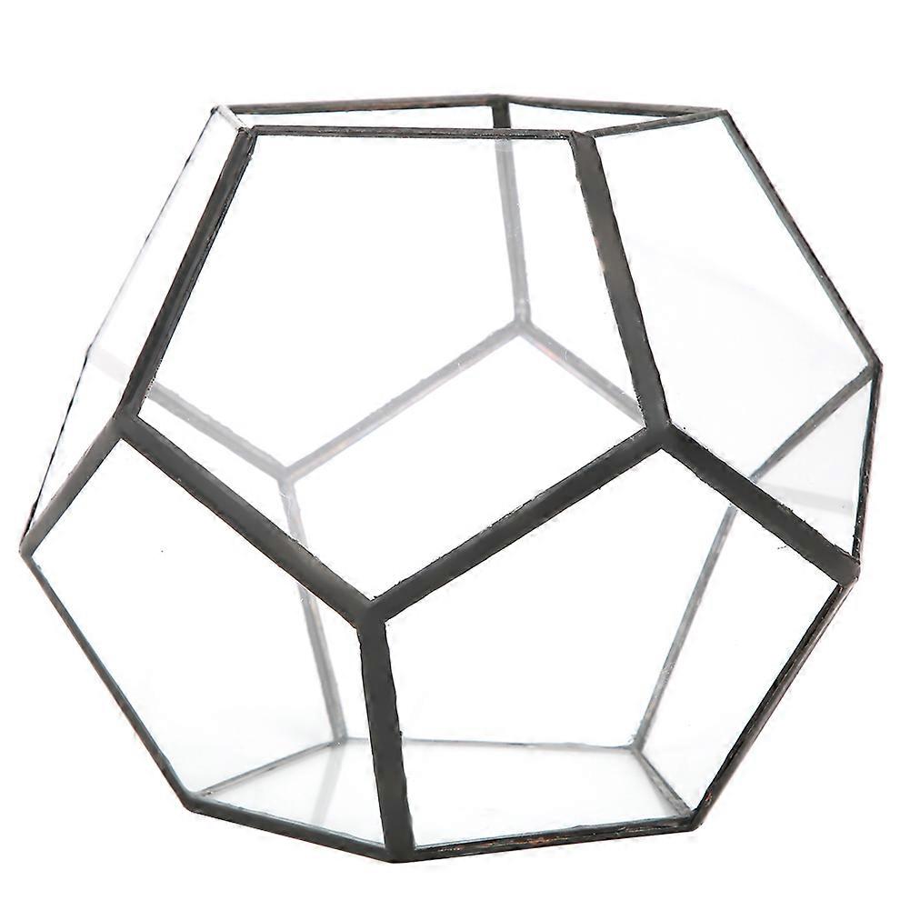 Geometrische Glasvase Für Sukkulenten, Dekorativer Topf Mit Modernem Design, Eleganter Behälter Für Kakteen Und Blumen, Trendiges Gartenaccessoire Für Den Innen- Und Außenbereich.