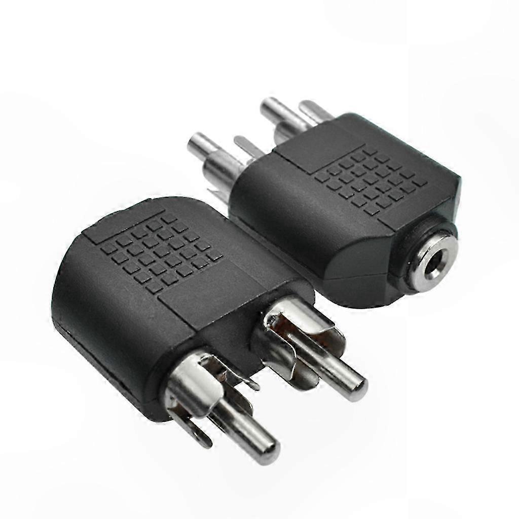 3,5-mm-klinkenbuchse Auf 2 Cinch-stecker Stereo-lautsprecheradapter, 2er-pack