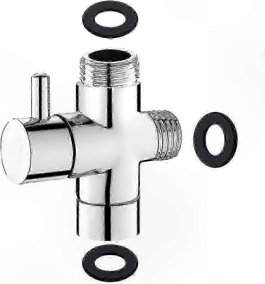 3-wege-wasserverteiler Für Rohrleitungen, Umschaltventil Aus Messing, Standard-gewindeanschluss, Für Sanitärinstallationen, Einstellbare Durchflussmenge, Robustes Gehäuse, Einfache Installation, Unive