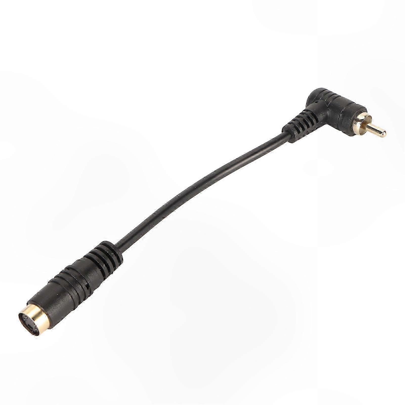 Rca-stecker 90° Auf Mini-din 4-polige Buchse Composite-video-adapter, Pc-tv-anschlusskabel, Rechtwinklig, Flexibel