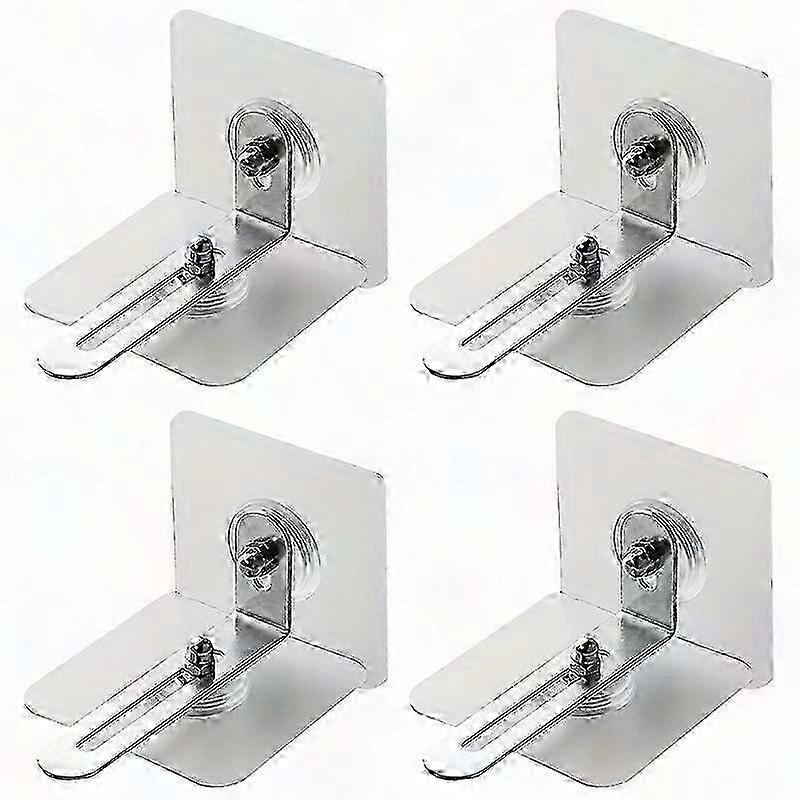 4 Stück Selbstklebende Wandanker Ohne Bohren Für Möbel, Kippsicherungen Für Schränke, Sichere, Selbstklebende Halterungen Gegen Herunterfallen