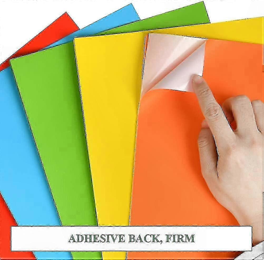 Selbstklebende Etiketten Im A4-format, 50 Blatt Zum Bedrucken Und Beschriften, Farbiges Papier In 5 Leuchtenden Farben, Kompatibel Mit Laserdruckern Und Kopierern, Standardgröße.