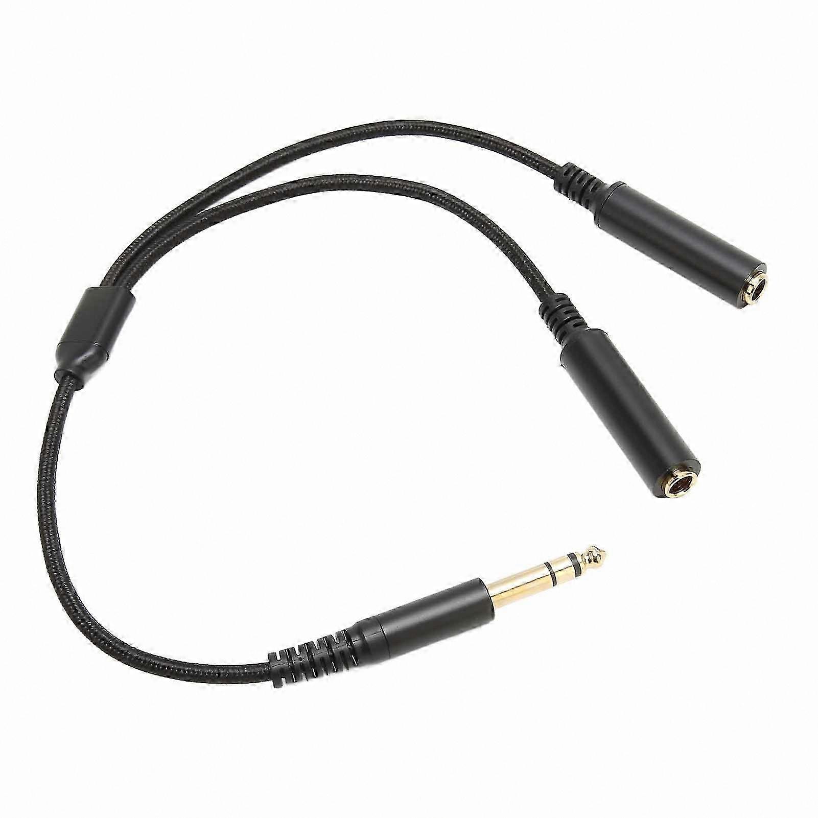 Stereo-y-adapterkabel 6,35 Mm Stecker Auf Zwei Buchsen, 6,35 Mm Vergoldeter Stecker, 30 Cm, Audio-splitter Für Gitarre, Verstärker Und Mischpult, Robuste Und Klare Verbindung.