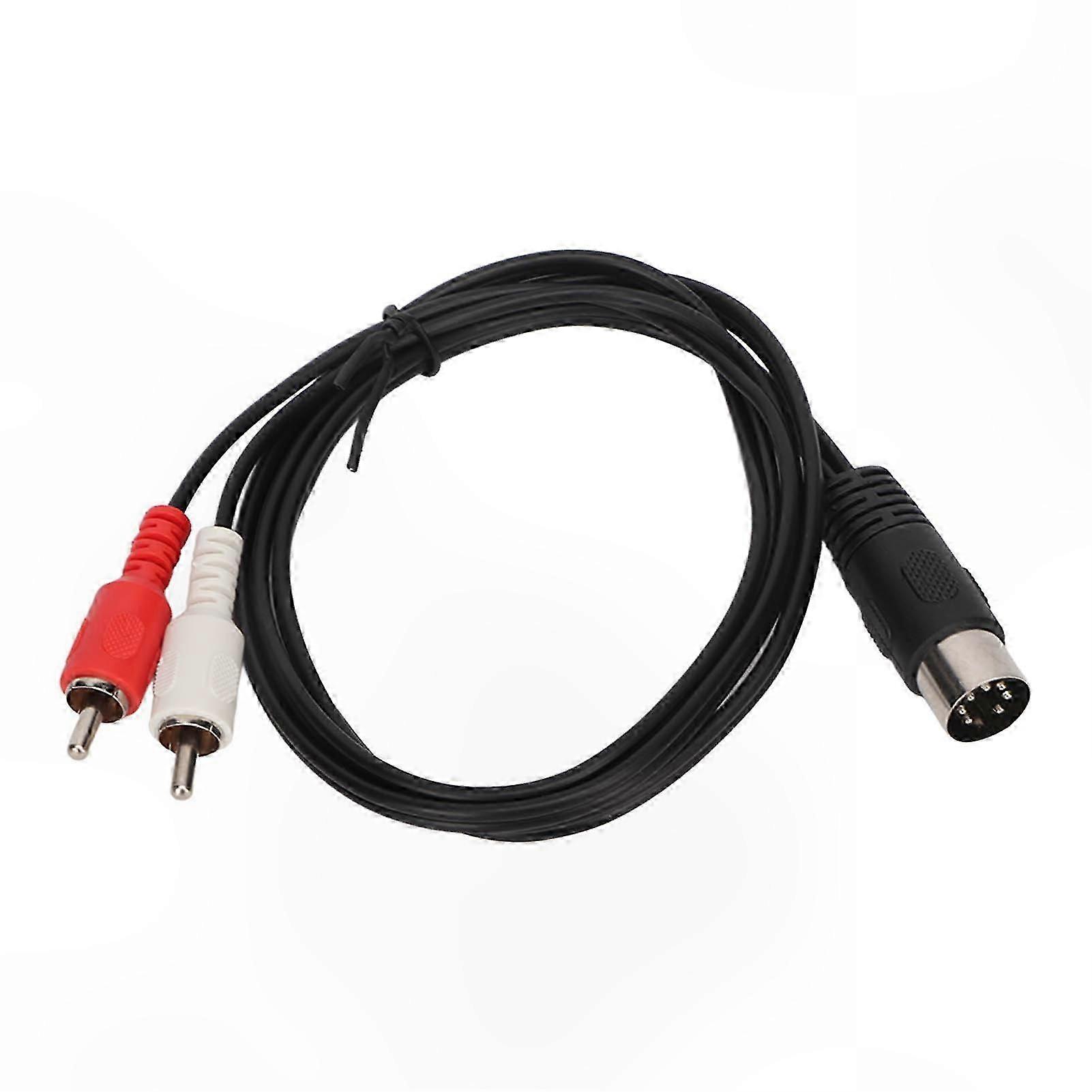 7-poliges Auf 2rca-adapterkabel, Doppelt Geschirmt, 1 Meter, Für Stereo-audioanschluss, Zuverlässige Verbindung