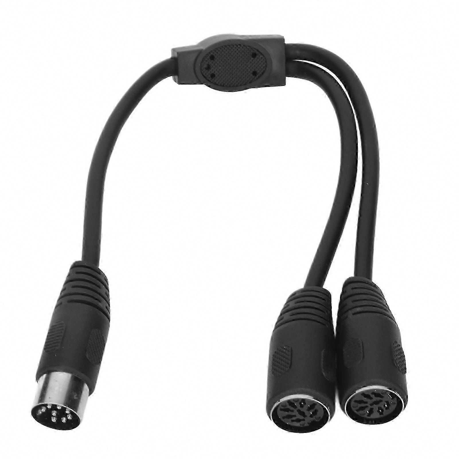 8-poliges Din-stecker-auf-2-buchsen-splitterkabel – Doppelt Geschirmt, 0,3 M Signalkabel