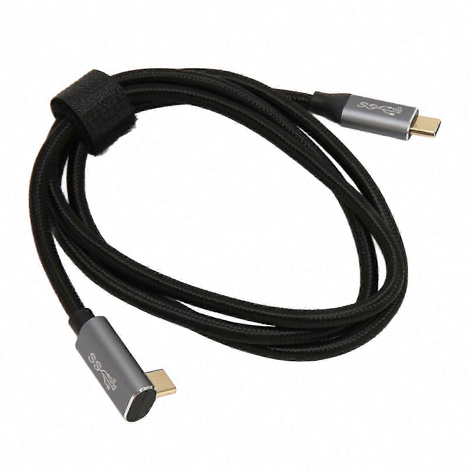 90° Usb-c-kabel, 100 W 10 Gbit/s 4k 60 Hz, Abgewinkelter Typ-c-zu-c-anschluss Für Steam Deck, 200 Cm / 78,7 Zoll Länge, Schnelle Datenübertragung Und Leistungsstarkes Laden.