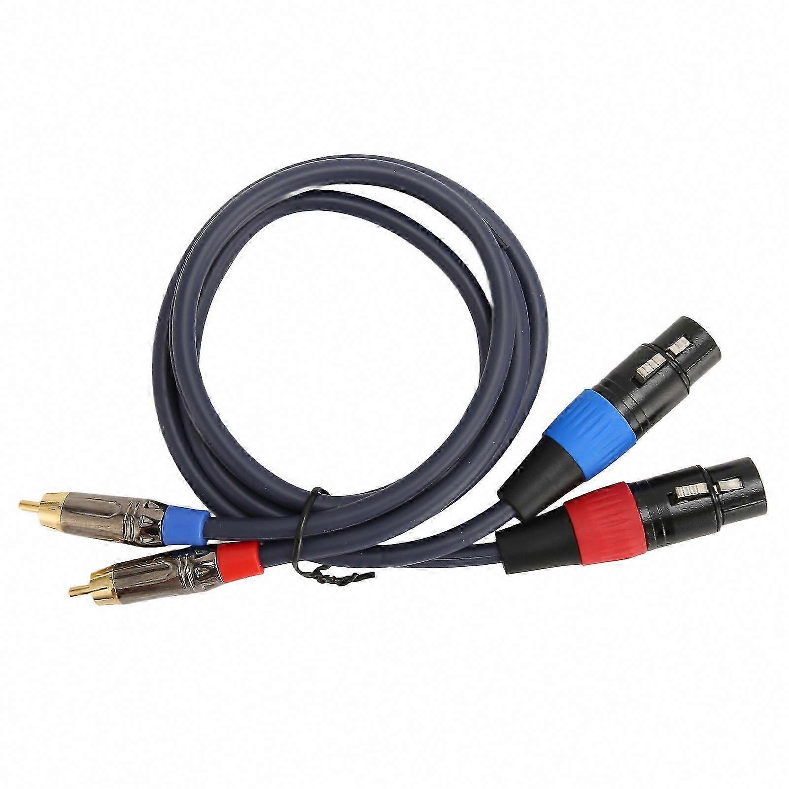 3 M Langes Dual-xlr-auf-cinch-kabel, 24-karat-vergoldete Stecker, 2 Xlr-buchsen Auf 2 Cinch-stecker, Professionelles Hifi-audiokabel, 3 M Länge, Professionelle Klangübertragung