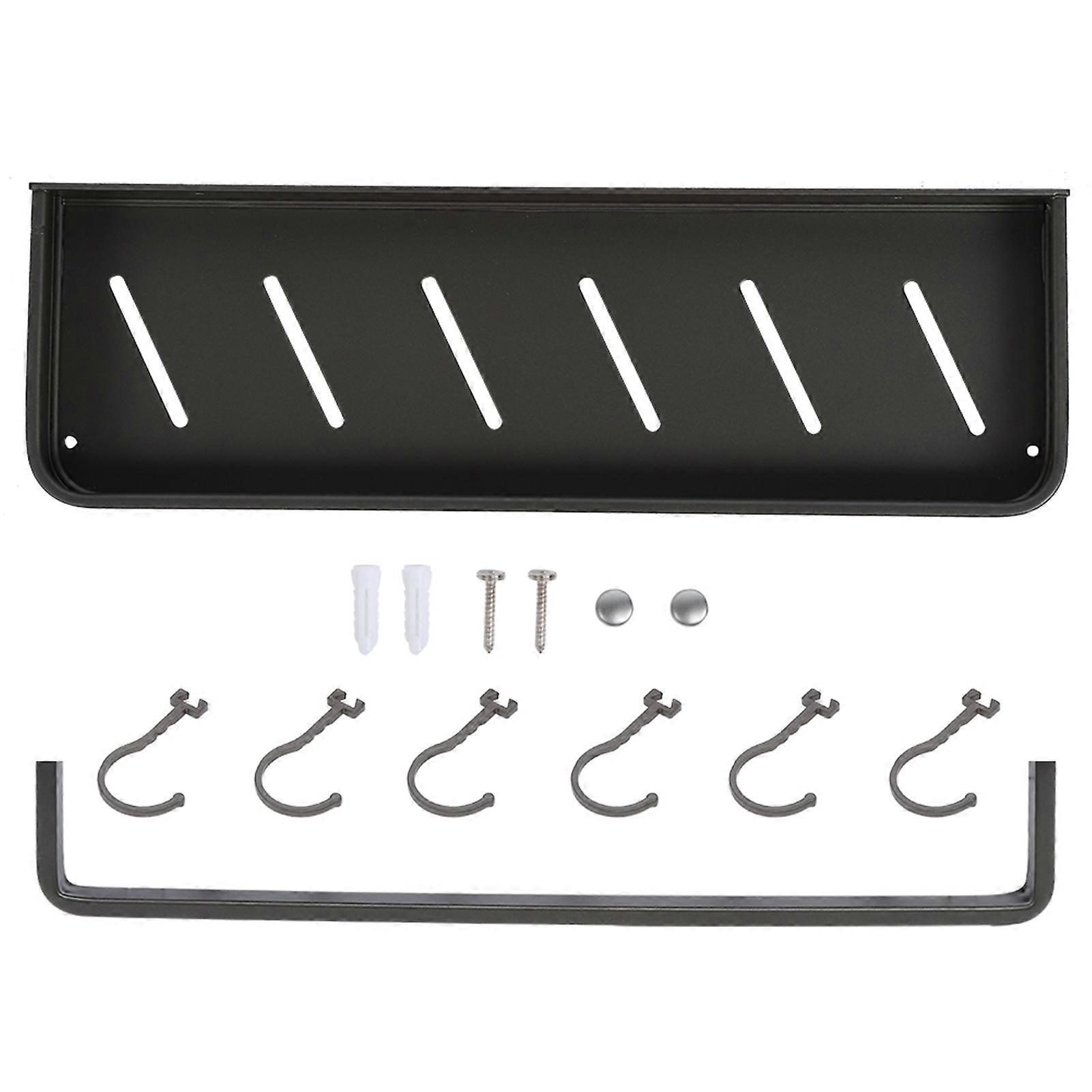 Wandmontiertes Duschregal Mit Handtuchhalter, Shampoo-organizer Fürs Badezimmer, Stabile Metallaufbewahrung