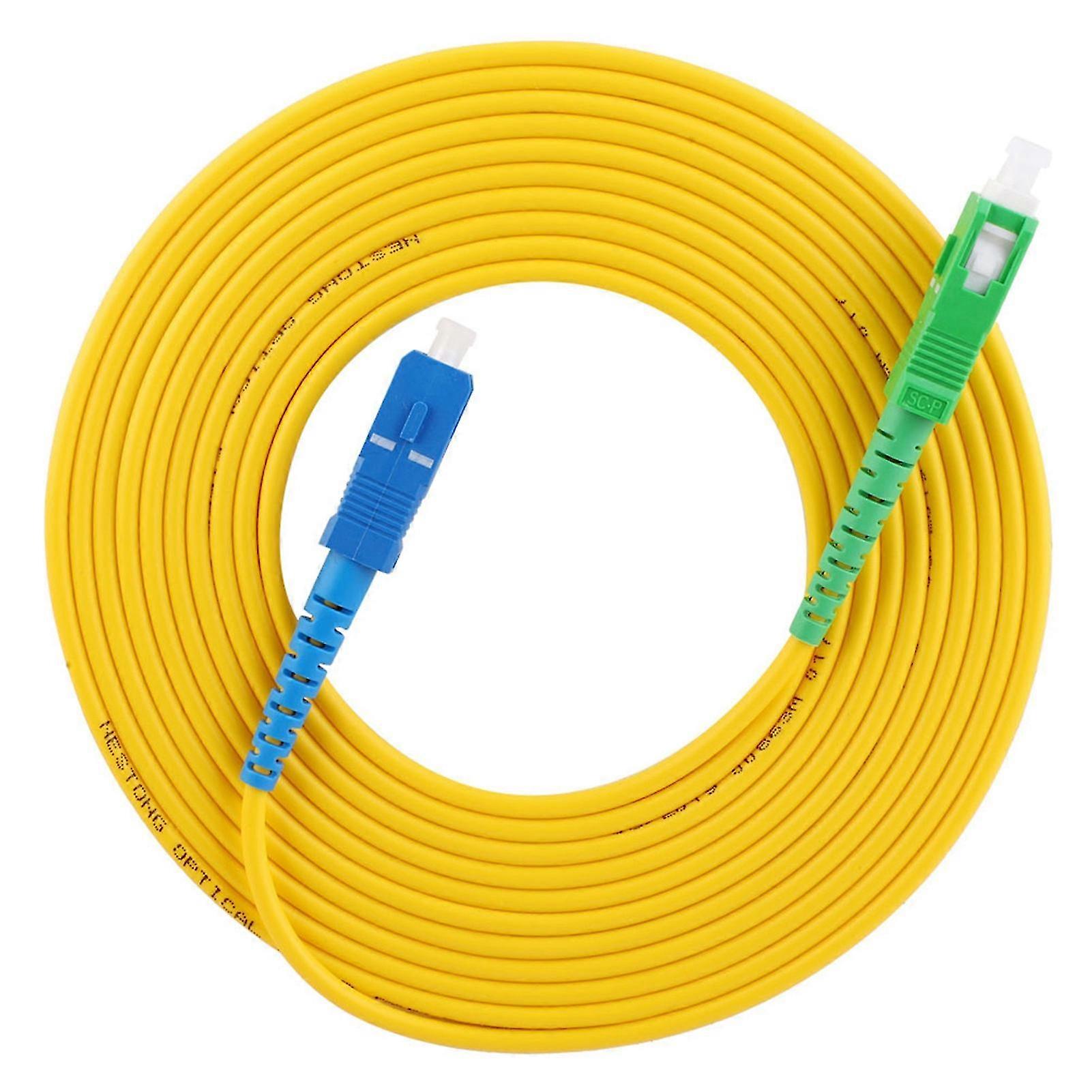 20 M Langes Glasfaser-patchkabel, Singlemode Sc Apc Auf Sc Upc Kabel, Robustes Ftth-patchkabel, Netzwerkverbindung Über Große Entfernungen, Geringe Dämpfung, Hochpräzise Steckverbinder, Ideal Für Rech