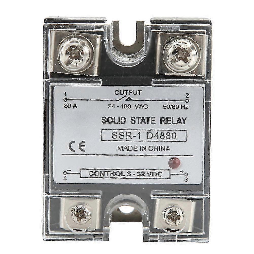 Ssr-80-da Halbleiterrelaismodul, Wechselstromschaltung, Gleichstromsteuerung, 3–32 V Dc, 24–480 V Ac Ausgang