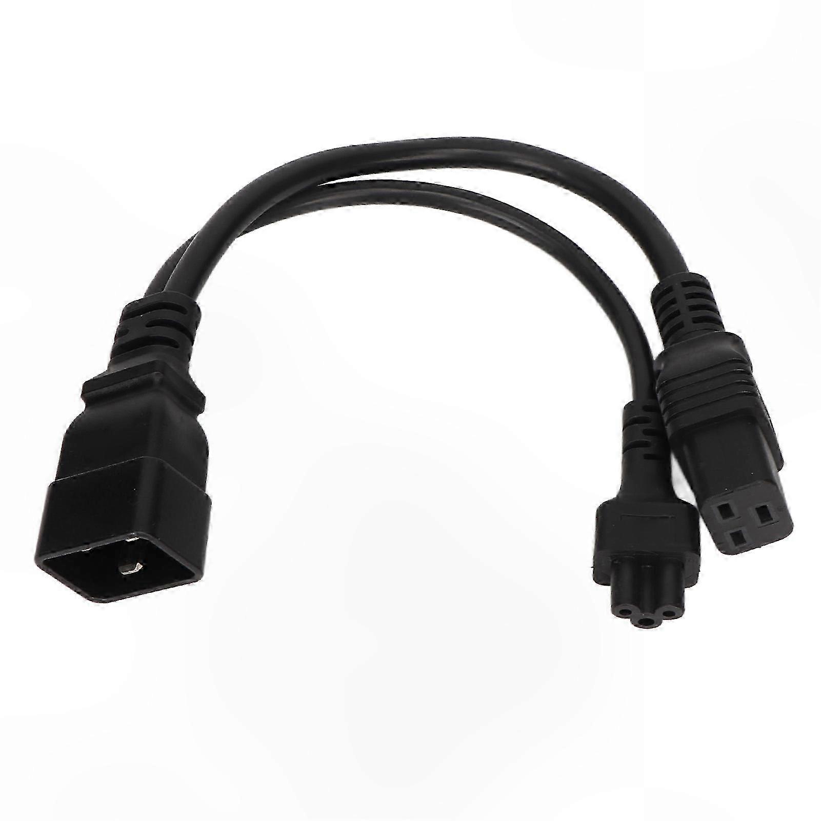 C20 Auf C5 Und C19 Y-adapterkabel, Pvc-stecker, 20a 125v / 16a 250v, Länge 30cm, Für Computer- Und Server-netzteile.