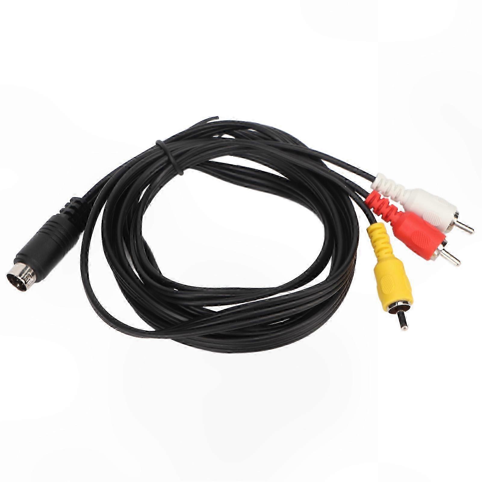 Composite-videokabel Mit 3 Cinch-steckern Und Einem 9-poligen Mini-din-stecker, Vernickelt, 1,8 M Lang, Adapter Für Fernseher, Av-verstärker, Monitor, Audio-video-anschluss
