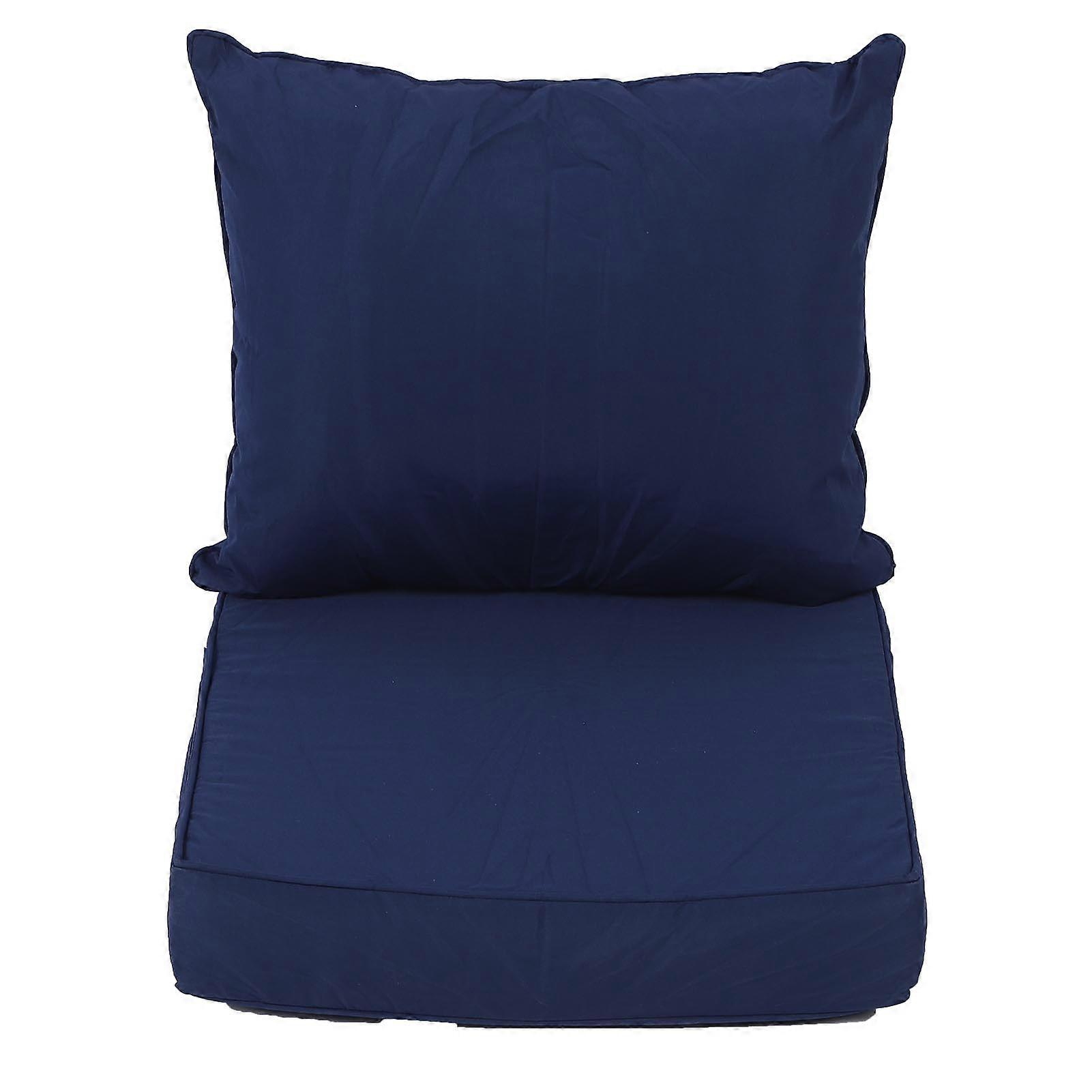 Outdoor-sonnenliege Aus Wasserabweisendem Polyester, Integrierte Sitz- Und Rückenkissen Aus Verdickter Pp-baumwolle, Set Für Garten, Terrasse, Strand
