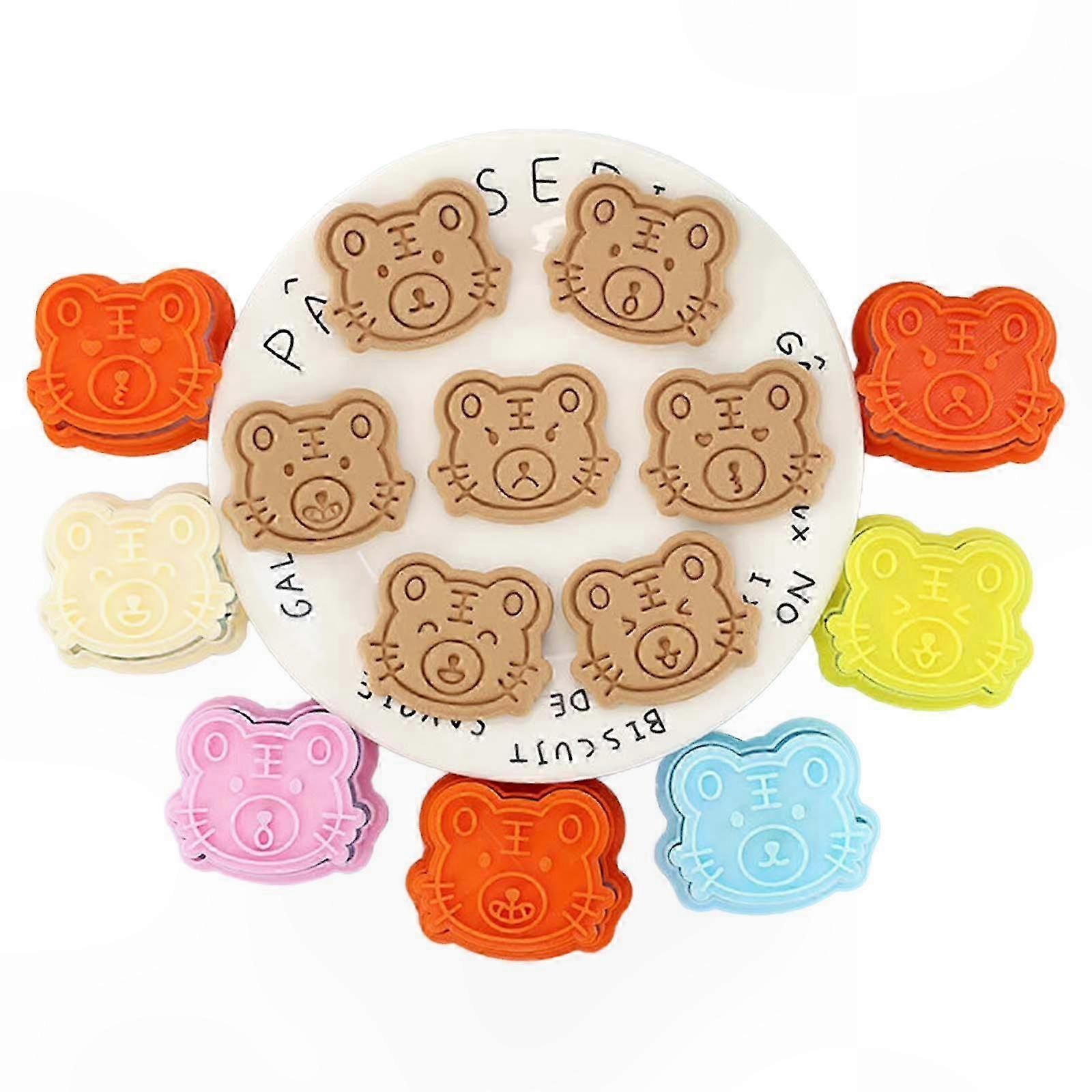 Tiger-fondant-ausstecher 2022, Chinesisches Neujahr, Kunststoff-kuchenform, Süße Dekoration, Presswerkzeug Mit Ausstecher, Einzelpackung