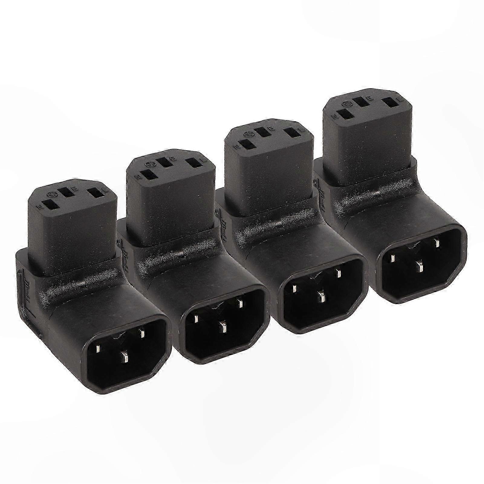 Packung Mit 4 C14-zu-c13-adaptern, Robuste Iec320-steckverbinder Für Server, Usv-anlagen, Pdus Und Computergeräte.