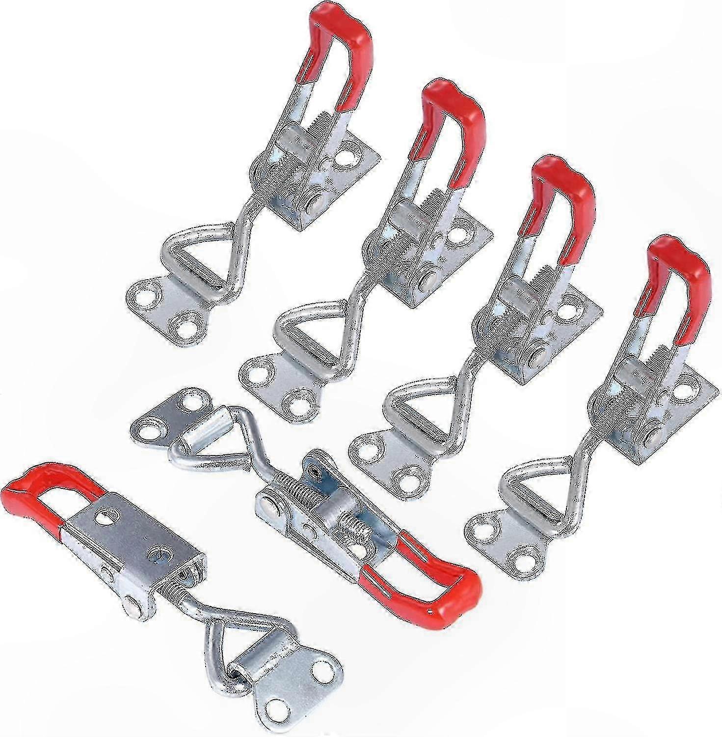 Set Mit 6 Verstellbaren Metallverschlüssen Für Holzbearbeitungs- Und Möbelprojekte, Robuste, Verstellbare Stahlverschlüsse, Einfache Befestigung Für Heimwerkerarbeiten Und Möbelbau.