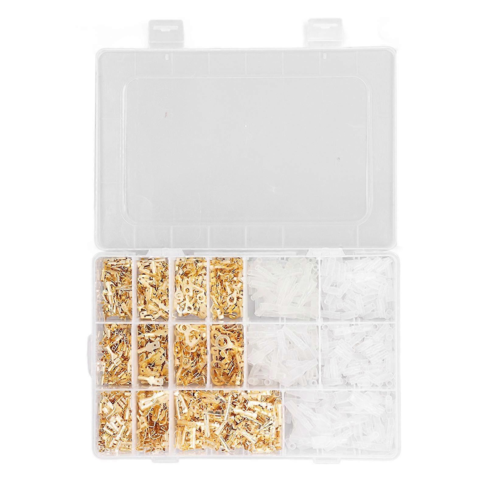 1000 Stück Isolierte Flachstecker (männlich/weiblich) Mit Kabelschuhen, 2,8, 4,8 Und 6,3 Mm, Vergoldet, Crimp-anschlüsse