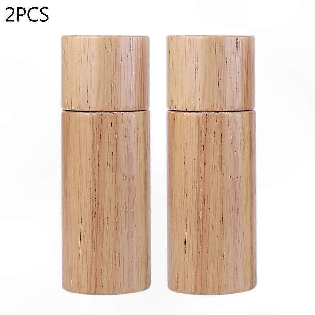 Hölzerne Pfeffer- Und Salzmühle, Set Mit 2 Verstellbaren Handmühlen, Meersalzmühle Für Picknicks, Restaurants Und Abendessen